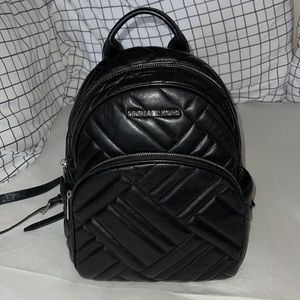 MK Abbey back bag/quilted /leather/ Black